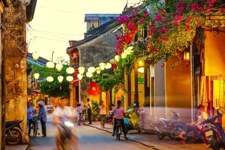 Straße in Hoi An in Vietnam