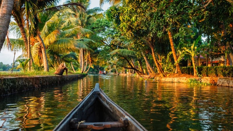 Bootsfahrt in Kerala in Indien