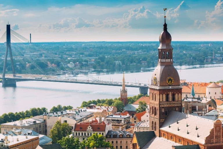 Blick über Riga, die Hauptstadt von Lettland