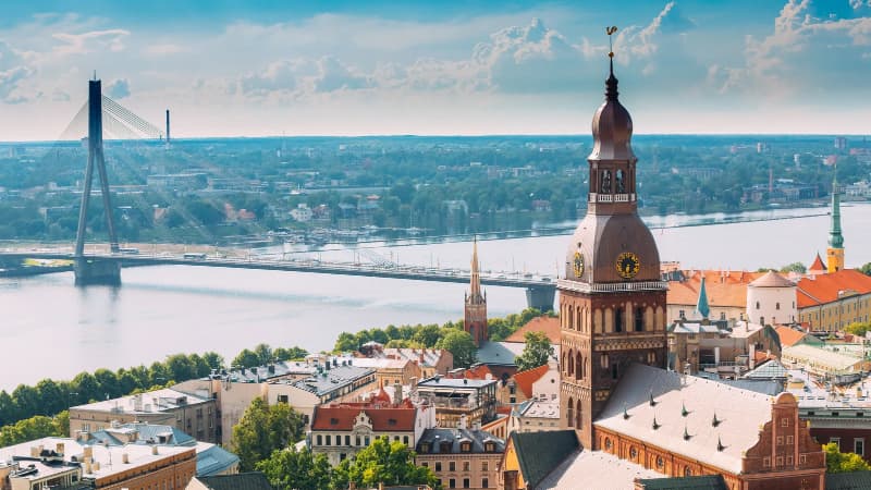 Blick über Riga, die Hauptstadt von Lettland