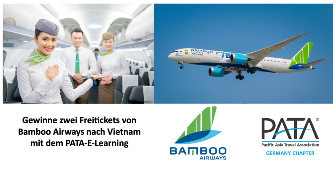 E-Learning Bamboo Airways bis 28. Juli absolvieren und zwei Flugtickets nach Vietnam gewinnen